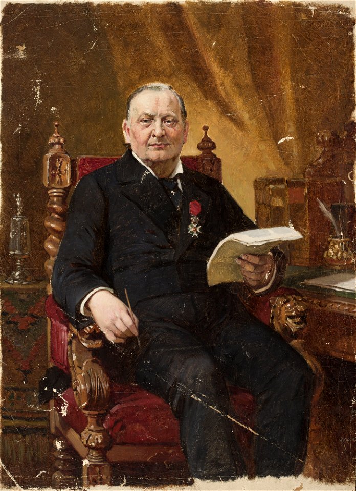 Jean Lulves - Portrait of a man in an armchair with papers in his hand - M.Ob.867 MNW - National Museum in Warsaw