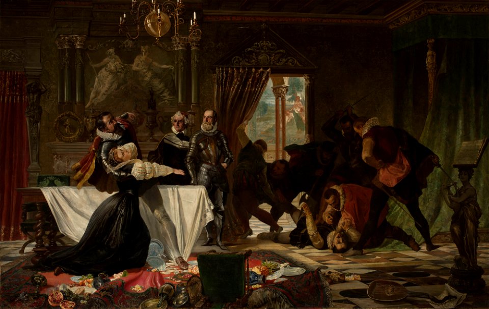 Jean Lulves - Zabójstwo Davida Riccia (bez ramy) - 184547 - National Museum in Warsaw