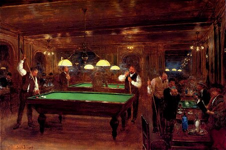Jean Béraud Le Billard. Free illustration for personal and commercial use.