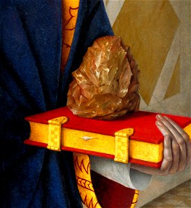 Jean Fouquet - Etienne Chevalier with St. Stephen - detail 05. Free illustration for personal and commercial use.