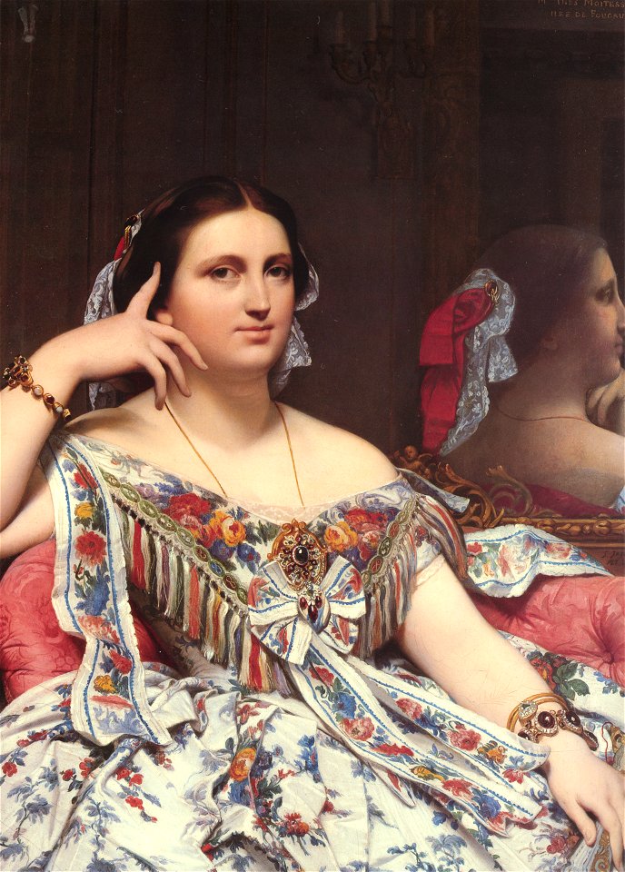 Jean auguste dominique ingres madame paul-sigisbert moitessier detail
