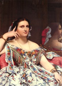 Jean auguste dominique ingres madame paul-sigisbert moitessier detail
