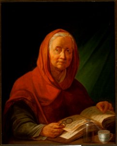 Jean Pierre Norblin de la Gourdaine - Old woman reading a book - MP 2995 - National Museum in Warsaw