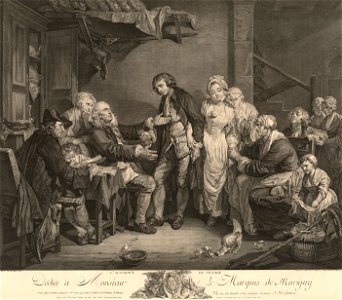Jean Jacques Flipart - Greuze - L'accordée