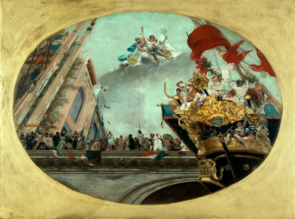Jean Joseph Weerts - Esquisse pour l'escalier d'honneur de l'Hôtel des Monnaies , la Ville de Paris recevant les nations - PDUT1415 - Petit Palais
