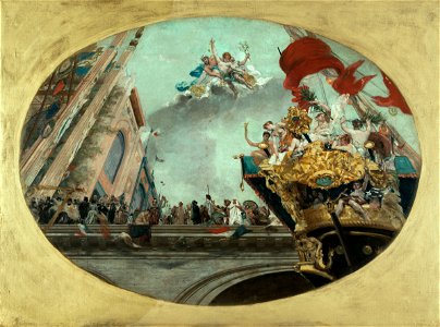 Jean Joseph Weerts - Esquisse pour l'escalier d'honneur de l'Hôtel des Monnaies , la Ville de Paris recevant les nations - PDUT1415 - Petit Palais