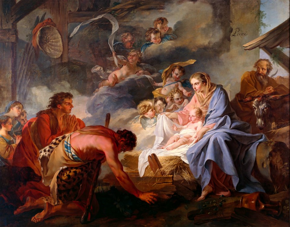 Jean Baptiste Marie Pierre - The Adoration of the Shepherds - 76.145 - Detroit Institute of Arts