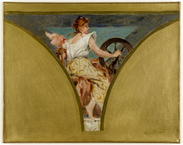 Jean Joseph Weerts - Esquisse pour la salle des fêtes de l'Hôtel de Ville de Paris , La Tapisserie - PPP4295 - Petit Palais