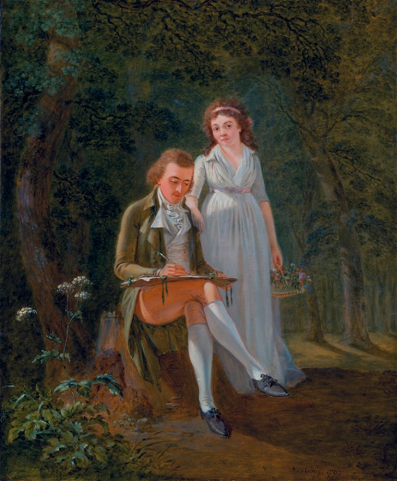 Jean Frédéric d'Ostervald (1773-1850) and his wife, by Franz Niklaus König