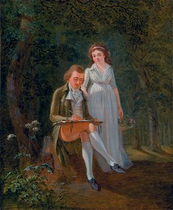 Jean Frédéric d'Ostervald (1773-1850) and his wife, by Franz Niklaus König