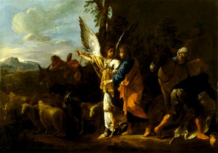 Jean Tassel (1608-1667) - The Departure of Jacob (Tobias and the Angel) (^) - 732130 - National Trust. Free illustration for personal and commercial use.
