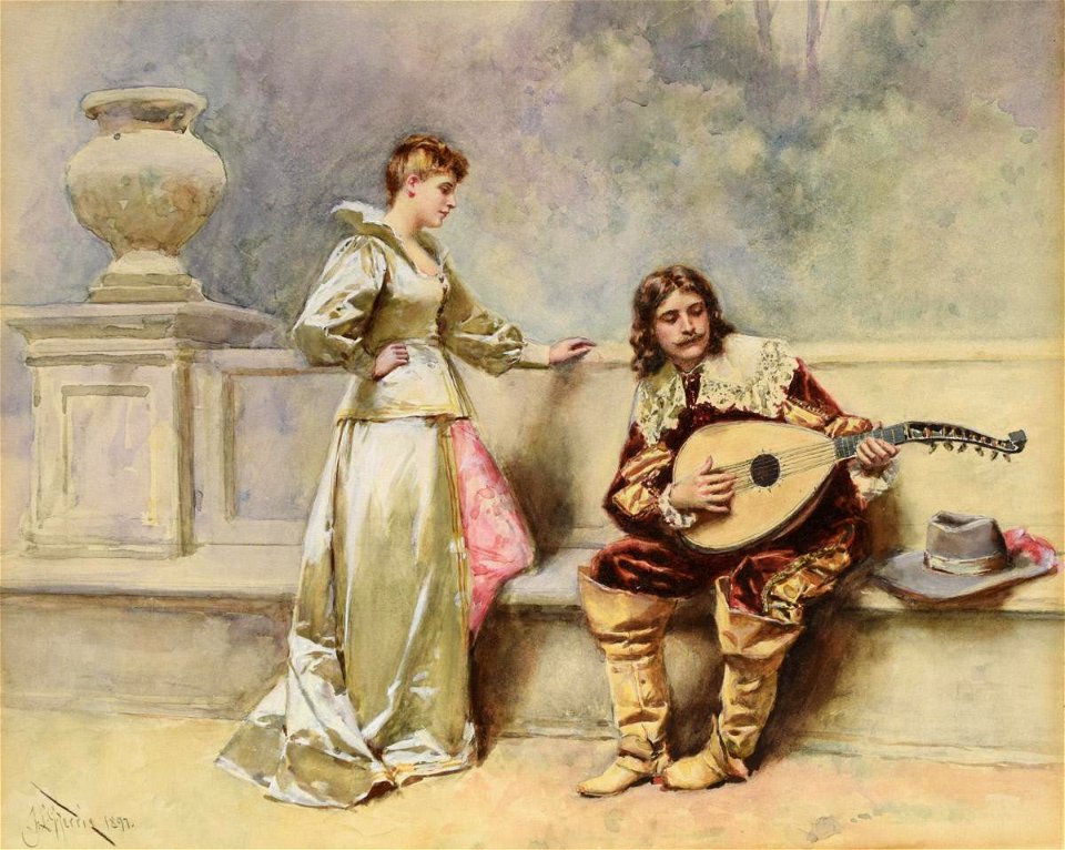 Jean Leon Gerome Ferris - Serenade - 1945.120.1 - Reading Public Museum