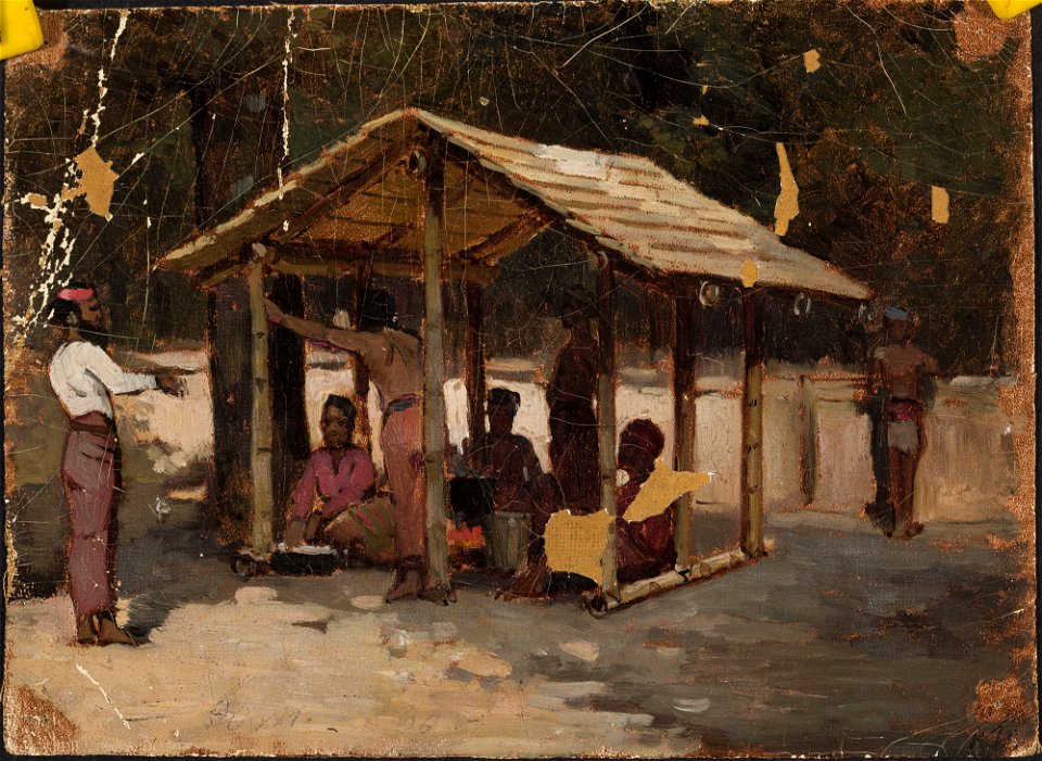 Jean Lulves - Scene in an Arab village - M.Ob.878 MNW - National Museum in Warsaw
