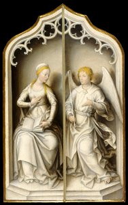 Jean Bellegambe - Annunciation - Walters 37288. Free illustration for personal and commercial use.