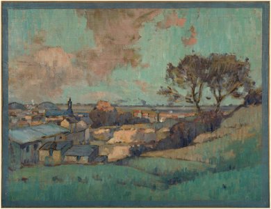 Jean Constant Pape - Esquisse pour la mairie de Noisy-le-Sec , Vue de Noisy-le-Sec - PPP4203 - Musée des Beaux-Arts de la ville de Paris