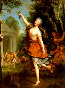 Jean Raoux - Mademoiselle Prévost as a Bacchante