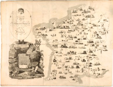 Jean François Tourcaty, Carte Gastronomique de la France, 1809 Cornell CUL PJM 1033 01