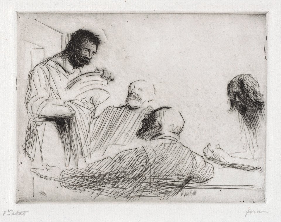 Jean Louis Forain (French, 1852-1931) - Avant le repas à Emmaus - 1922.346 - Cleveland Museum of Art