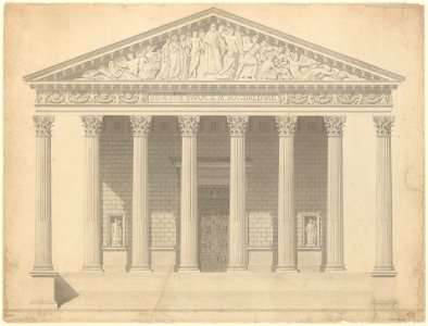 Jean-Arnould Léveil, Façade of the Madeleine, Paris