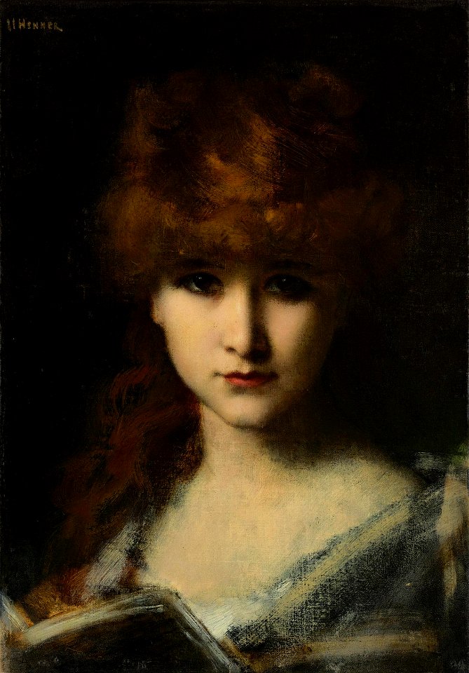 Jean Jacques Henner - Fille avec le livre (Head Girl)