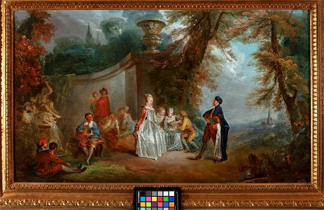 Jean-Antoine Watteau - Venetian dance (Fetes Venitiennes) - M.Ob.222 MNW - National Museum in Warsaw