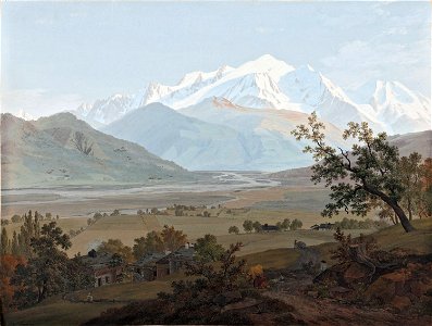 Jean-Antoine Linck - Vue du massif du Mont-Blanc
