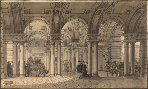 Jean Louis Desprez - Somerset House, the Strand Vestibule - Google Art Project