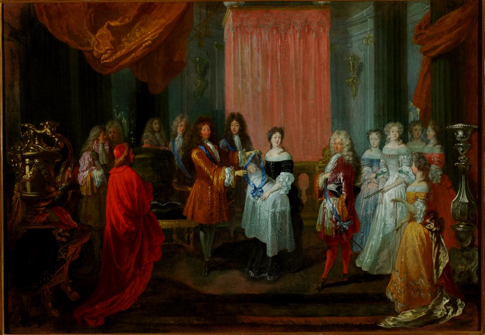 Jean-Antoine Watteau - Louis XIV awards the Cordon Bleu Order to the Duke of Burgundy, father of Louis XV. - M.Ob.1310 - National Museum in Warsaw