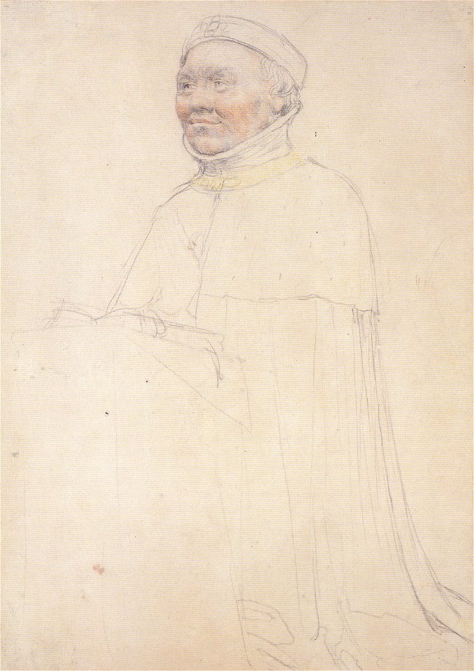 Jean de France, Duke of Berry, drawing of effigy, Hans Holbein the Younger