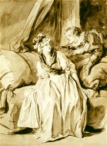 Jean Honoré Fragonard - The Letter or The Spanish Conversation - Google Art Project