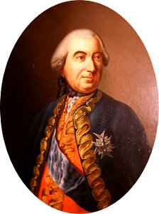 Jean Louis Roger de Rochechouart, Marquis of Rochechouart wearing the Order of the Holy Spirit by an unknown artist. Free illustration for personal and commercial use.