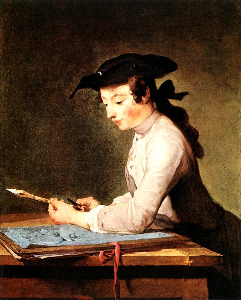 Jean Siméon Chardin - The Draughtsman - WGA04753