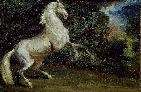 Jean Louis André Théodore Géricault - Prancing Horse - 1944.687 - Art Institute of Chicago. Free illustration for personal and commercial use.