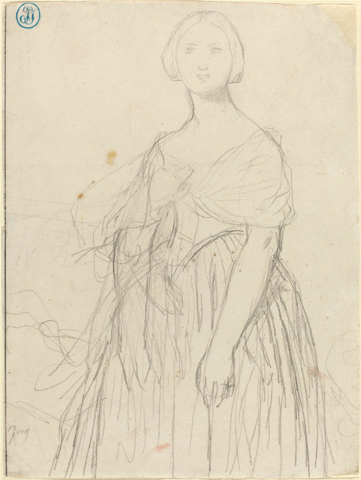 Jean-Auguste-Dominique Ingres - Sketch for Madame Moitessier - Google Art Project