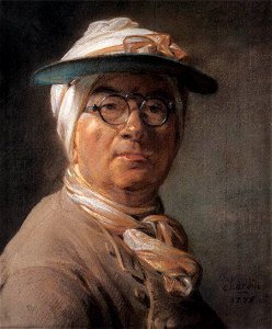 Jean Siméon Chardin - Self-Portrait with an Eyeshade - WGA04787