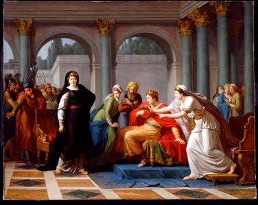 Jean Joseph Taillasson - Seigneur^ Voyez ces yeux (Cleopatra Discovered by Rodogune to Have Poisoned the Nuptial Cup) - 1981.79 - Museum of Fine Arts