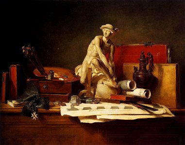 Jean Siméon Chardin - The Attributes of Art - WGA04781. Free illustration for personal and commercial use.