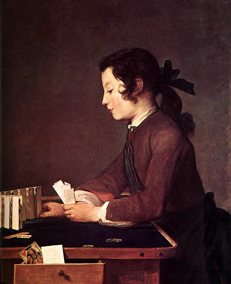 Jean Siméon Chardin - The House of Cards - WGA04752