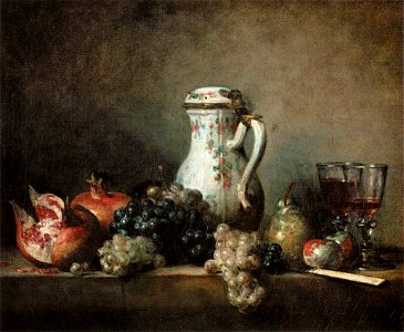 Jean Siméon Chardin - Grapes and Pomegranates - WGA04780