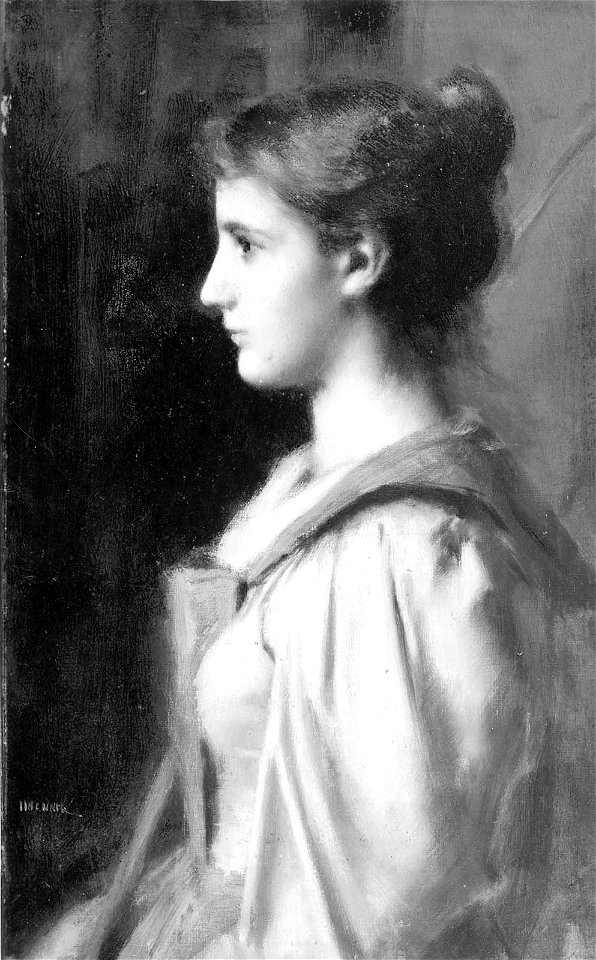 Jean Jacques Henner - Portrait of a Young Woman in a Red Robe - 17.3265 - Museum of Fine Arts