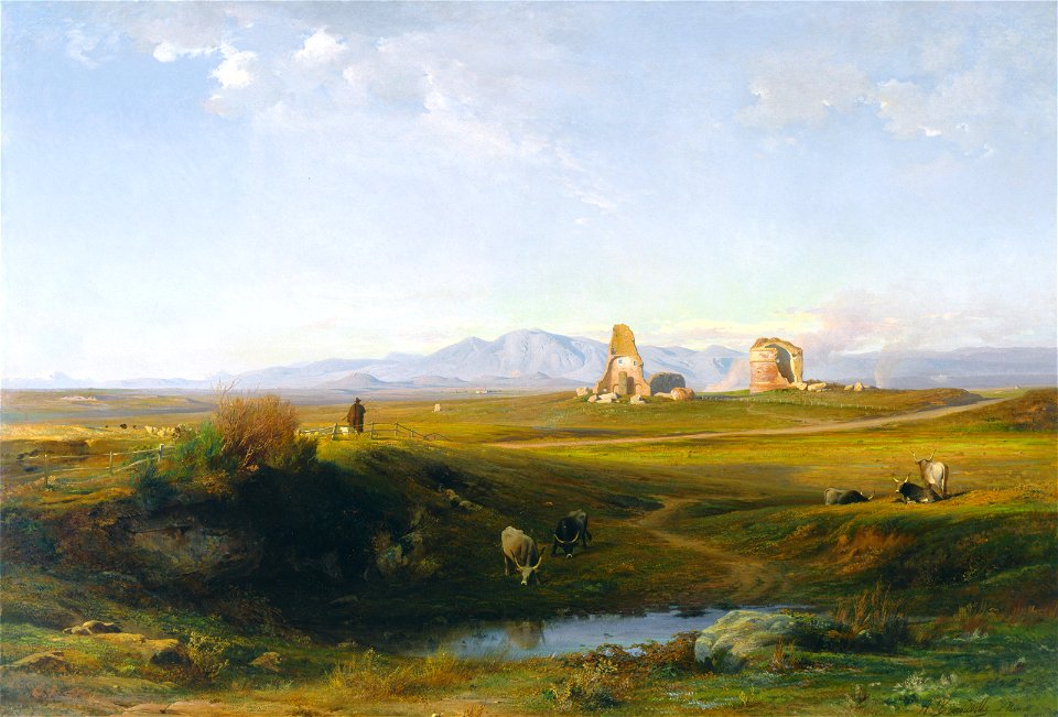 Jean-Achille Benouville - A View of the Roman Countryside - 99.480 - Museum of Fine Arts
