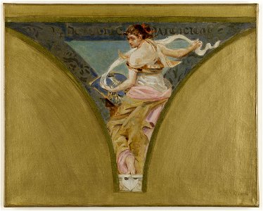 Jean Joseph Weerts - Esquisse pour la salle des fêtes de l'Hôtel de Ville de Paris , La Dentelle de Valenciennes - PPP4296 - Petit Palais