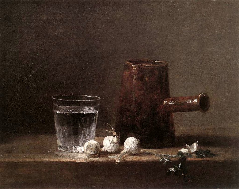 Jean Siméon Chardin - Water Glass and Jug - WGA04775