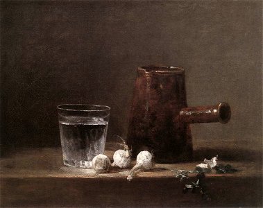Jean Siméon Chardin - Water Glass and Jug - WGA04775