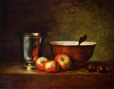 Jean Siméon Chardin - The Silver Cup - WGA04786. Free illustration for personal and commercial use.