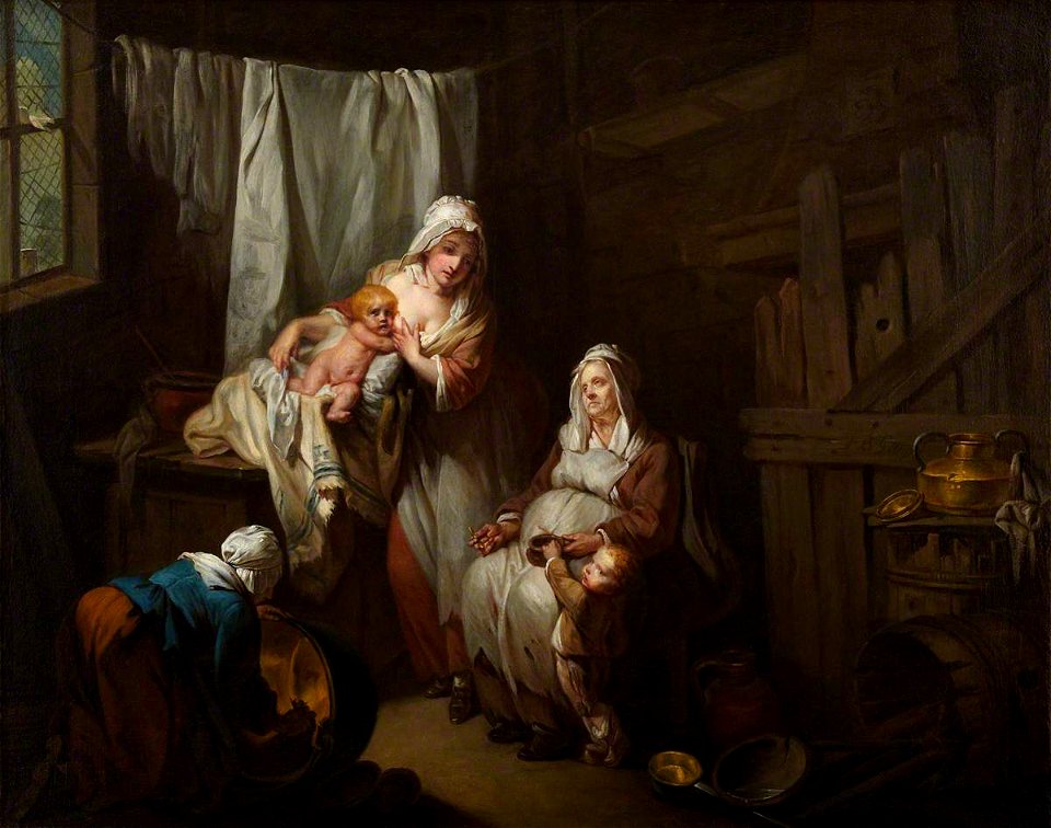 Jean-Baptiste Greuze (1725-1805) - Interior of a Cottage - EU0715 - The Torrie Collection