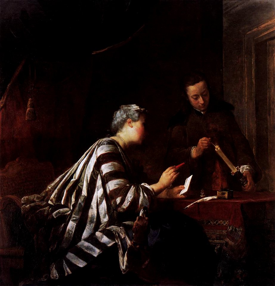 Jean Siméon Chardin - Sealing the Letter - WGA04745
