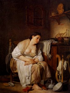 Jean-Baptiste Greuze - Indolence (La Paresseuse Italienne) - WGA10666