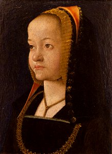 Jean Perréal - Portrait de femme (huile sur bois, 1493). Free illustration for personal and commercial use.