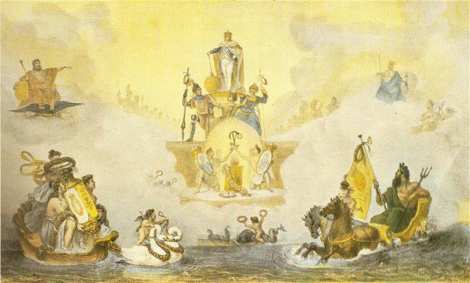 Jean-Baptiste Debret - Cenário para o Bailado Histórico